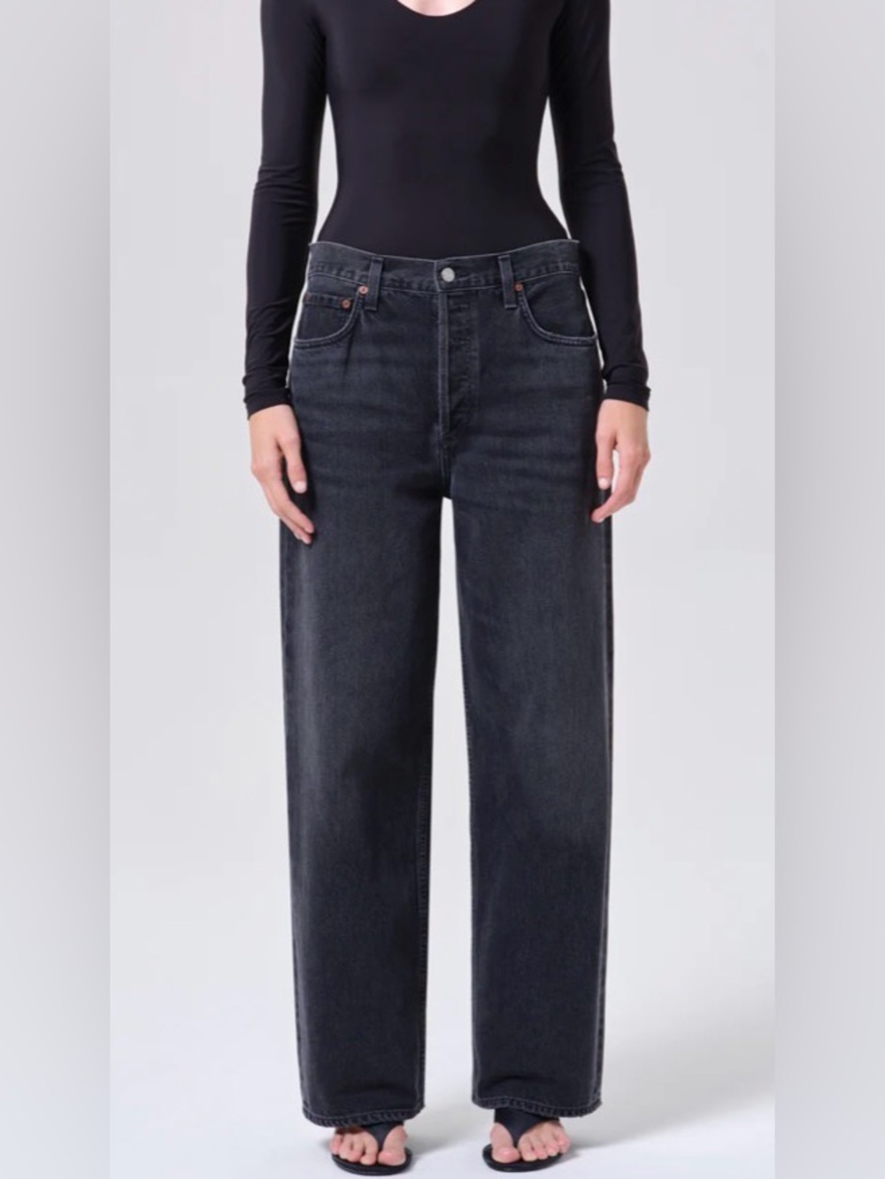 Agolde Low Slung Baggy Jean Recess Black